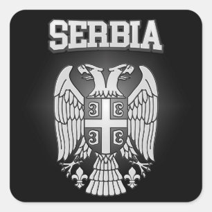 Adesivo Quadrado Brasão de Serbia