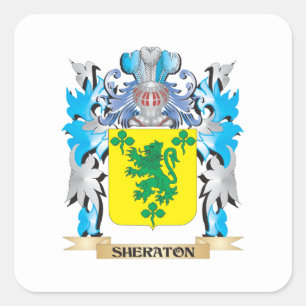 Adesivo Quadrado Brasão de Sheraton - crista da família
