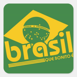 Adesivo Quadrado Brasil