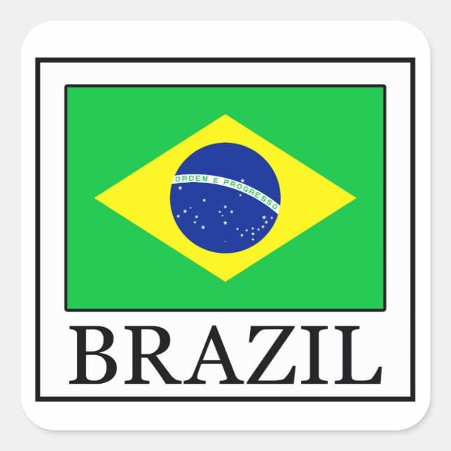 Adesivo Quadrado Brasil (Frente)