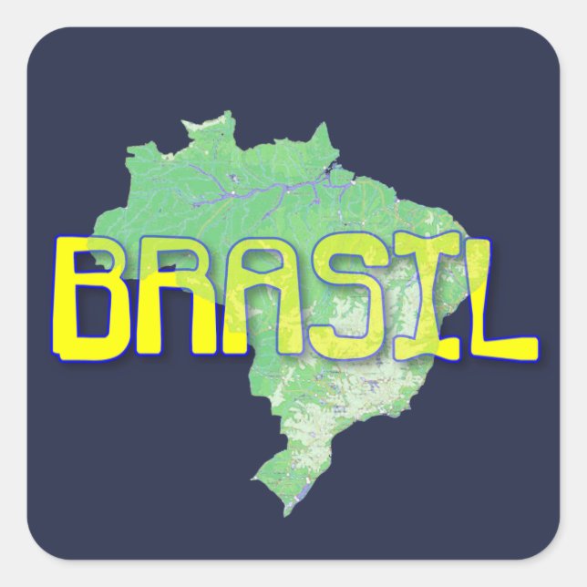 Adesivo Quadrado Brasil (Frente)