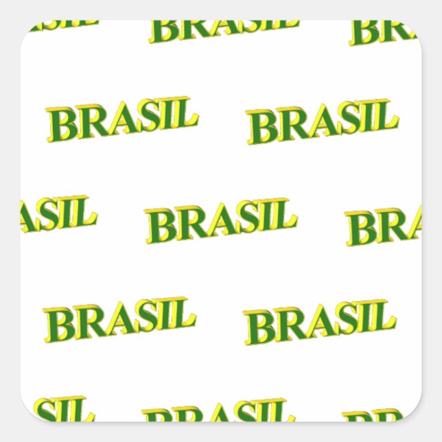 Adesivo Quadrado Brasil 3D (Frente)