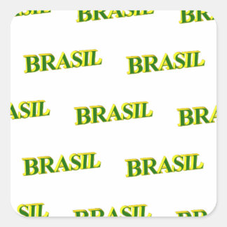 Adesivo Quadrado Brasil 3D