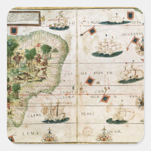 Adesivo Quadrado Brasil de "do atlas Miller" por Pedro Reinel