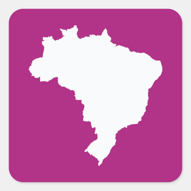 Adesivo Quadrado Brasil festivo roxo em Emporio Moffa (Frente)