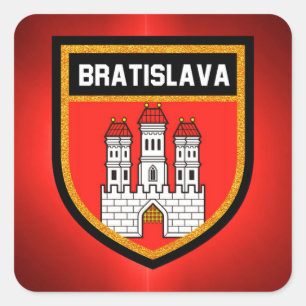 Adesivo Quadrado Bratislava Flag