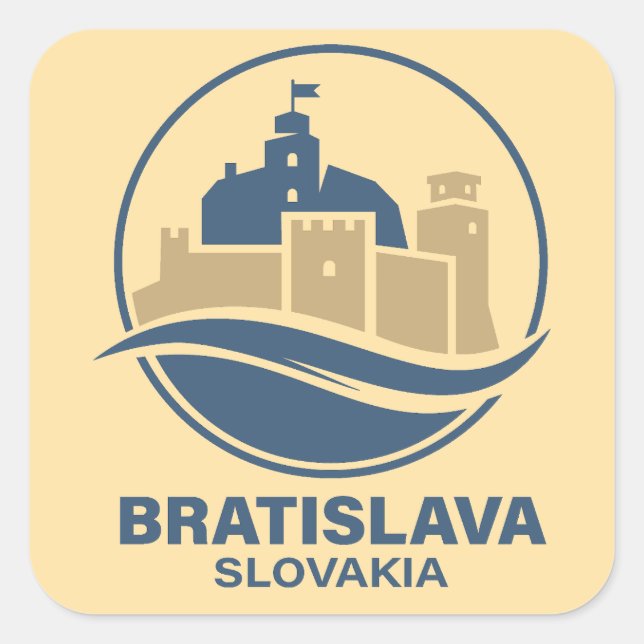Adesivo Quadrado Bratislave Slovakia Europe (Frente)