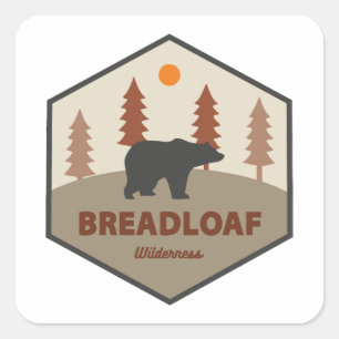 Adesivo Quadrado Breadloaf Wilderness Vermont Bear