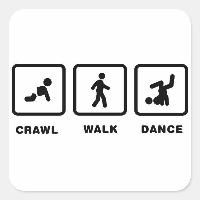 Adesivo Quadrado Break Dance (Frente)