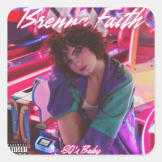Adesivo Quadrado Brenna Faith anos 80 Baby Square Sticker