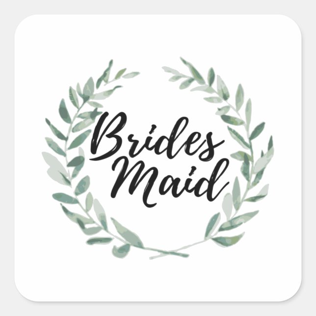 Adesivo Quadrado Bridesmaid (Frente)