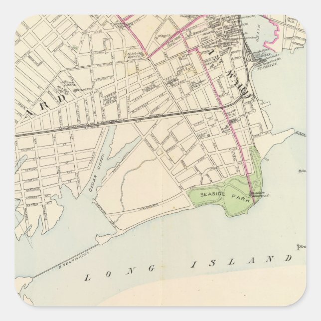 Adesivo Quadrado Bridgeport, sul (Frente)