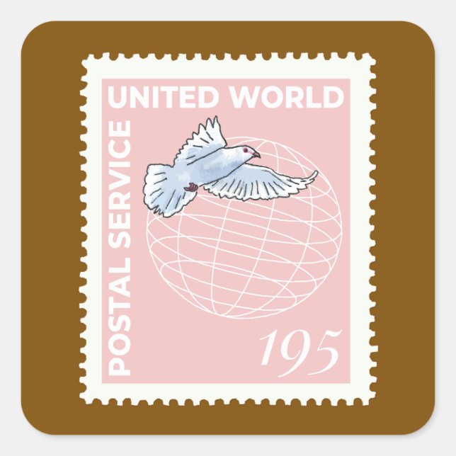 Adesivo Quadrado Briefmarke -  (Frente)