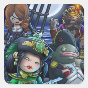 Adesivo Quadrado Brigand King Stickers