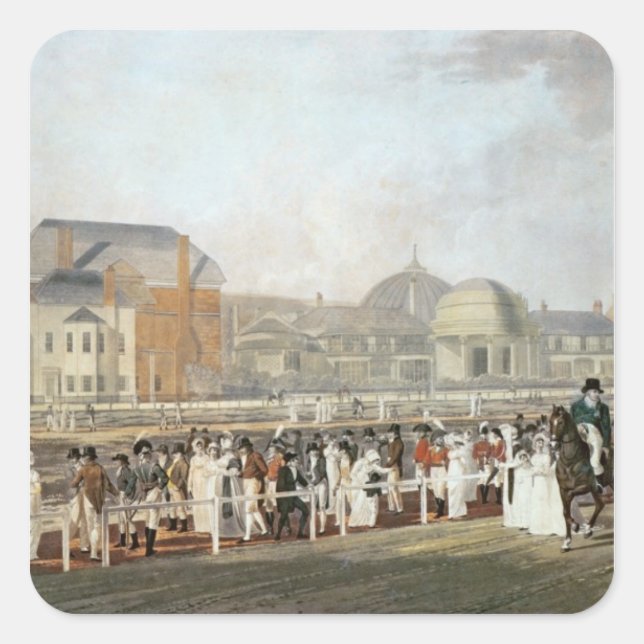 Adesivo Quadrado Brighton: O Pavilhão Antigo e Steyne (Frente)
