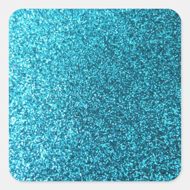 Adesivo Quadrado Brilhante Azul Faux (Frente)