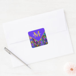 Adesivo Quadrado Brilhante tribal chevron personalizado