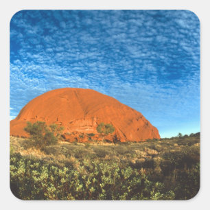 Adesivo Quadrado Brilho Vermelho da Famosa Ayers Rock no Outback