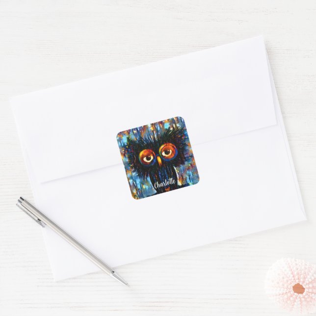 Adesivo Quadrado Brilliant e Wise Owl (Envelope)