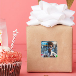 Adesivo Quadrado Brilliant Young Scientist  