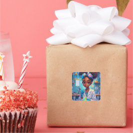 Adesivo Quadrado Brilliant Young Scientist  