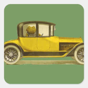 Adesivo Quadrado Brincadeiras com um carro-Vento nos Willows