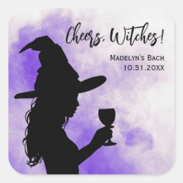 Adesivo Quadrado Brindes Bruxas Festa de Despedida de Solteira de H