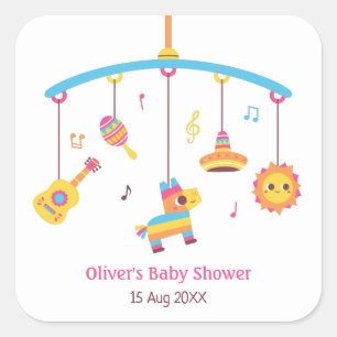 Adesivo Quadrado Brinquedos Críticos Decorações de Chás de fraldas