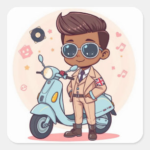 Adesivo Quadrado British Mod