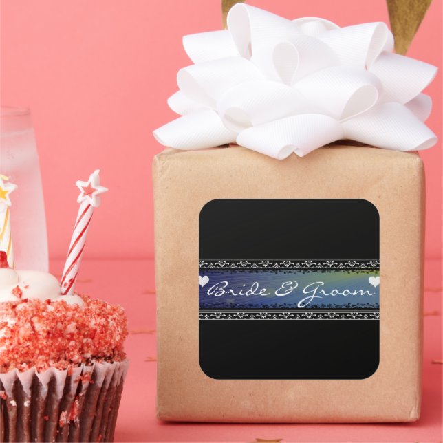 Adesivo Quadrado Brito e Sun Rays Vellum e Bordas (Festa)