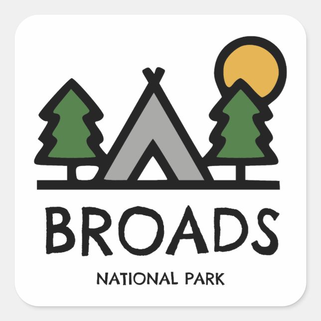 Adesivo Quadrado Broads National Park (Frente)