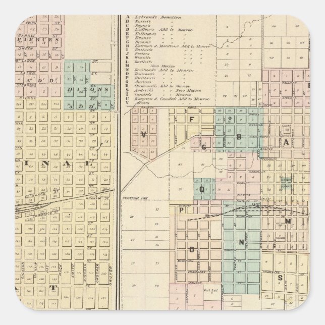 Adesivo Quadrado Brodhead and Village of Monroe, Green Co (Frente)