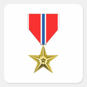 ADESIVO QUADRADO BRONZE STAR MEDAL
