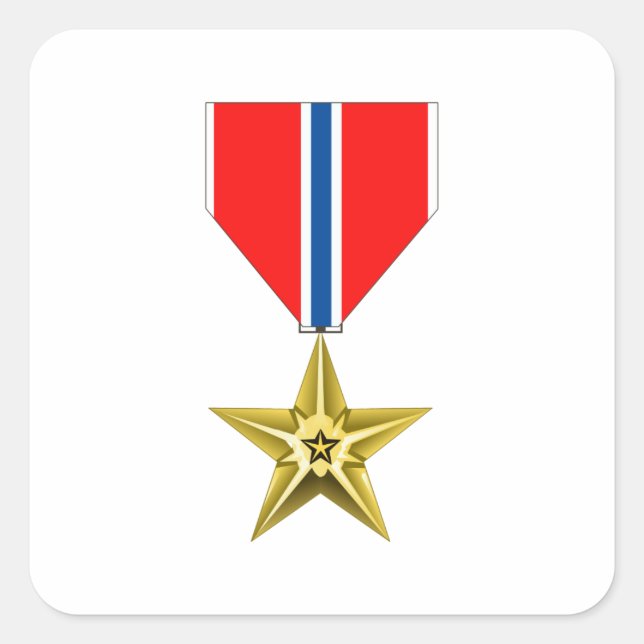 ADESIVO QUADRADO BRONZE STAR MEDAL (Frente)