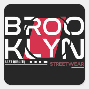 Adesivo Quadrado Brooklyn Urban Streetwear Art