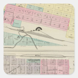 Adesivo Quadrado Brookville, o Condado de Saline, Stafford, Kansas