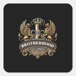 Adesivo Quadrado Brotherhood Cigar Company Square Sticker
