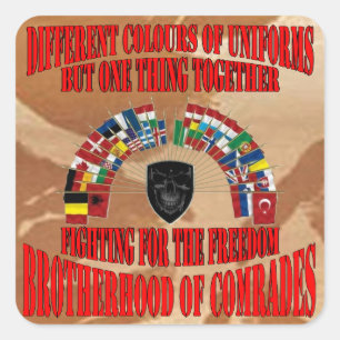 Adesivo Quadrado Brotherhood of Military Comrades