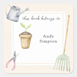 Adesivo Quadrado Broto Este livro pertence a