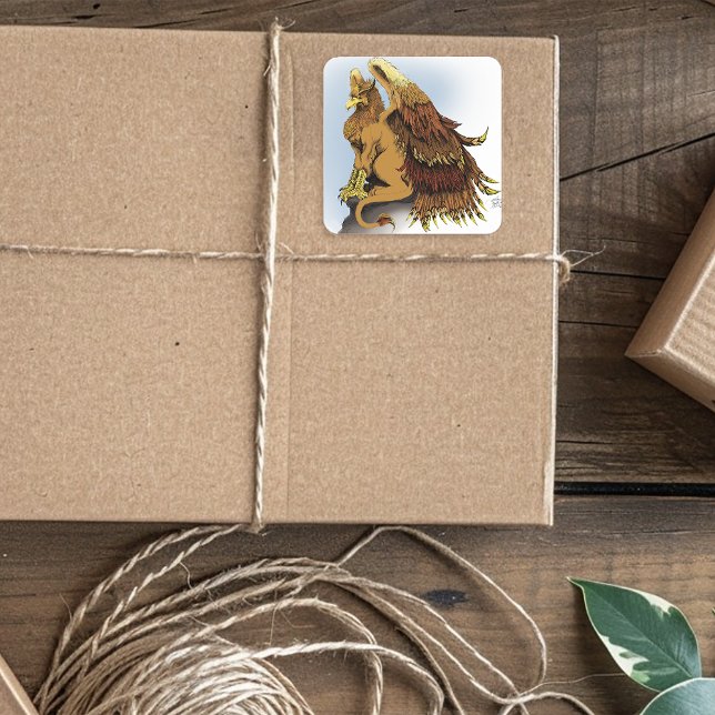 Adesivo Quadrado Brown Griffin Fantasy (Criador carregado)