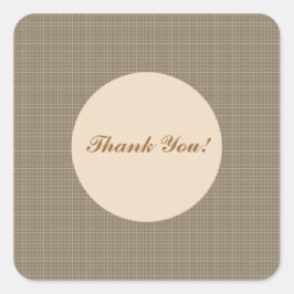 Adesivo Quadrado Brown Obrigado.