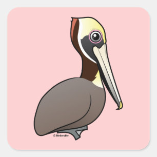 Adesivo Quadrado Brown Pelican