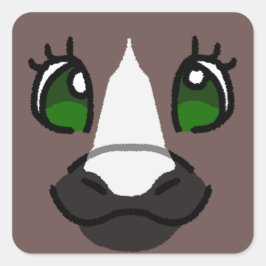 Adesivo Quadrado Brown Pony