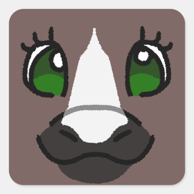 Adesivo Quadrado Brown Pony (Frente)