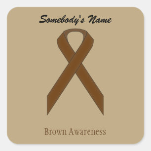 Adesivo Quadrado Brown Standard Ribbon por Kenneth Yoncich