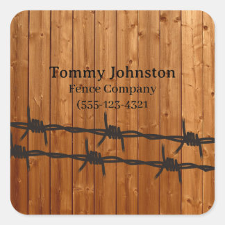Adesivo Quadrado Brown Wood Fence Company