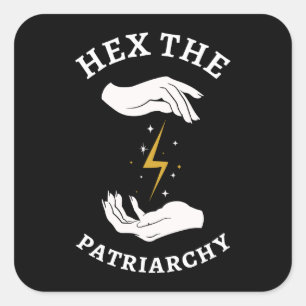 Adesivo Quadrado Bruxa Feminista - Hex O Patriarcado I
