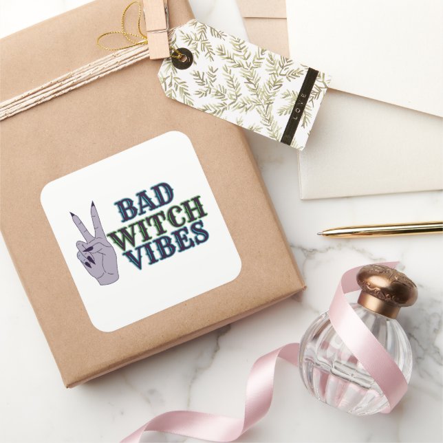 Adesivo Quadrado Bruxas Más Vibes Bruxas (Presentear)