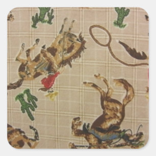 Adesivo Quadrado Bucking Bronco