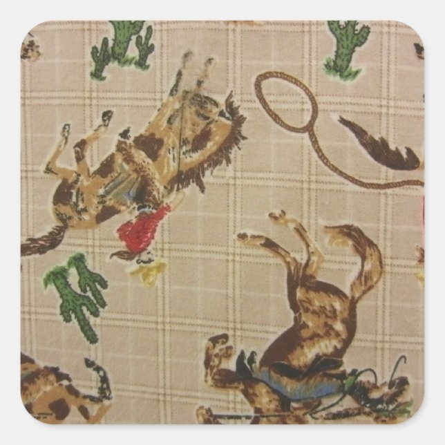 Adesivo Quadrado Bucking Bronco (Frente)